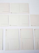 10 cartes postales vintage paysage peint