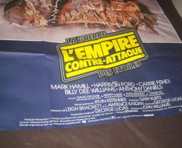 TRES GRANDE AFFICHE CINEMA ORIGINALE L'EMPIRE CONTRE ATTAQUE STAR WARS DE 1980 