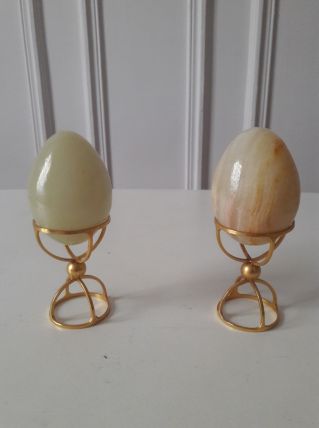Lot de 2 oeufs en quartz