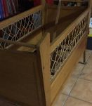 lit en bois et rotin bébé