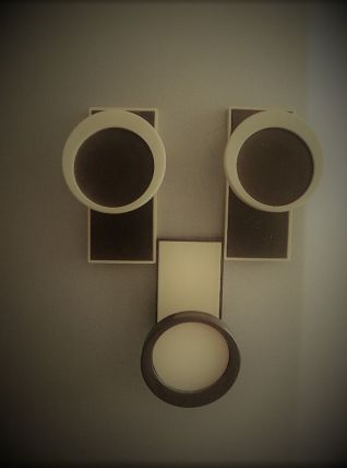 Magnets Rondes Années 70 - Marron et Beige 