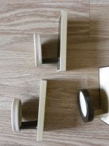 Magnets Rondes Années 70 - Marron et Beige 