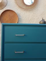Commode vintage vert emeraude