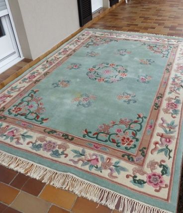 Tapis chinois en pure laine tufté main