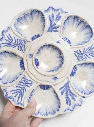assiette à huître vintage Vieillard