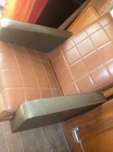 salon vintage skai canape 2 fauteuils 1960