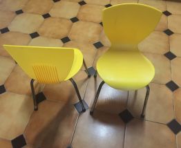 Chaise enfant jaune galvano technica