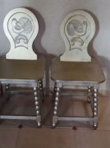 2 Chaises Empire relookées 