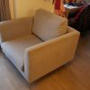 Fauteuil design italien tissu gris