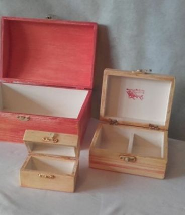 boites à bijoux en bois par 3