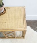Table basse rotin vintage 