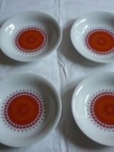 4 assiettes creuses porcelaine vintage winterling
