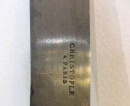 Ancien couteau à fromage Christofle en argent