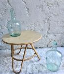 Table basse en rotin vintage 