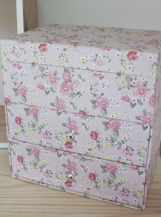 boîte à bijoux à fleurs