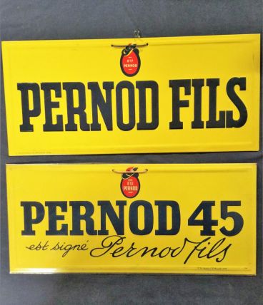 2 ancienne tôle publicitaire Apéritif PERNOD FILS