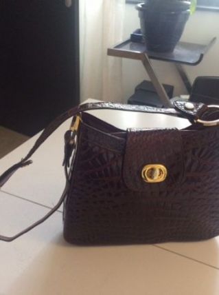 SUPERBE SAC CROCO BORDEAUX femme