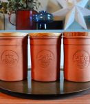 3 pots Terre cuite et Bois