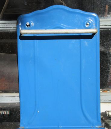 Porte ustensile en tôle bleu 50 cm X 35 cm, porte louche, ac