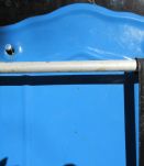 Porte ustensile en tôle bleu 50 cm X 35 cm, porte louche, ac