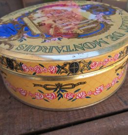Boite ronde en métal " Mazet de Montargis, Véritable praslin