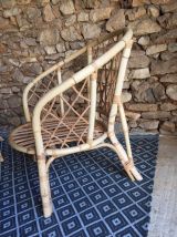 Lot de 2 fauteuils en rotin