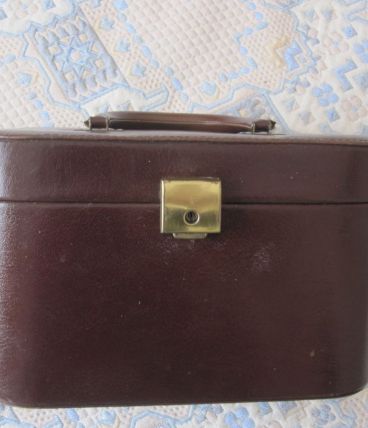 Vanity case Cuir marron 
