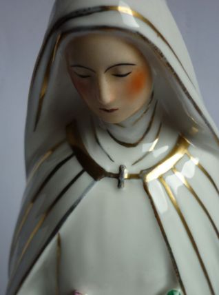 Vierge lampe porcelaine