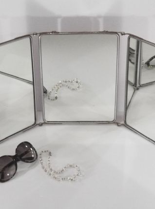 Miroir de barbier triptyque