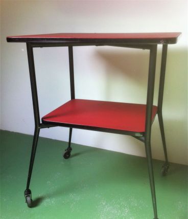 Table TV ou desserte à roulettes design fifties 