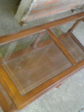 Table basse vitrée