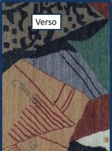 Tapis 200x220 UNIQUE fait main Etat neuf Tableau Cubiste 