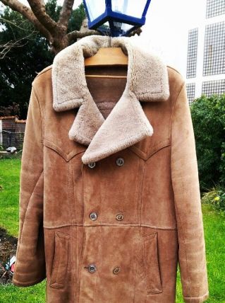 Manteau peau retournée