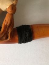 Pipe en écume et ambre XIXème tête de Zouave