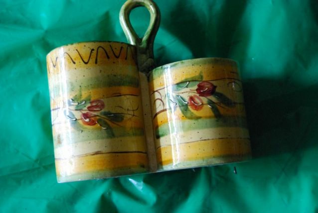 pot range-couvert décor olives