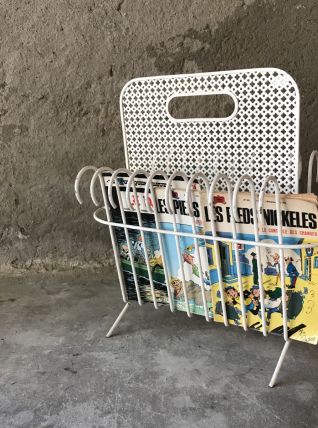 Porte-revues Mategot blanc en métal