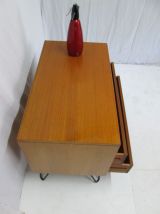 Commode teck vintage pieds épingles