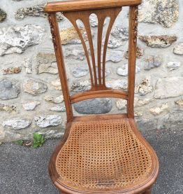Chaise Art Nouveau en bois
