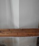 Ancien Cadre en Bois patiné gris Shabby
