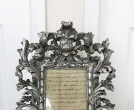 Cadre photo argenté sculpté