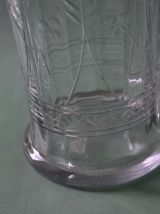 Grand vase en verre à décor floral