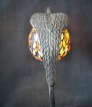 Lampe à poser aigle type Tiffany
