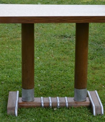 Table bistrot vintage - années 40/50 - bois/formica