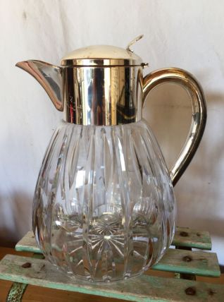 Broc carafe verseuse  rafraîchissoir vintage en verre