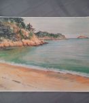 Lot de 4 sets de table d'après pastel paysage breton 