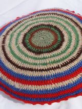 Coussin crochet vintage
