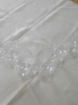 6 verres à vin en cristal