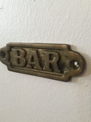 Plaque bar en laiton 