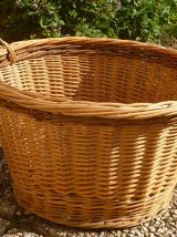 panier 2 anses , ancien en osier