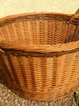 panier 2 anses , ancien en osier